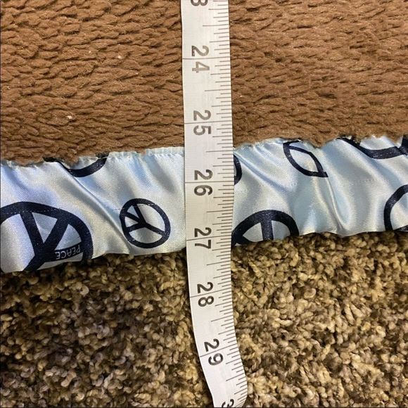 BABYJAR | 3/$15 Brown and Blue Peace Sign Baby Blanket - Picture 4 of 4